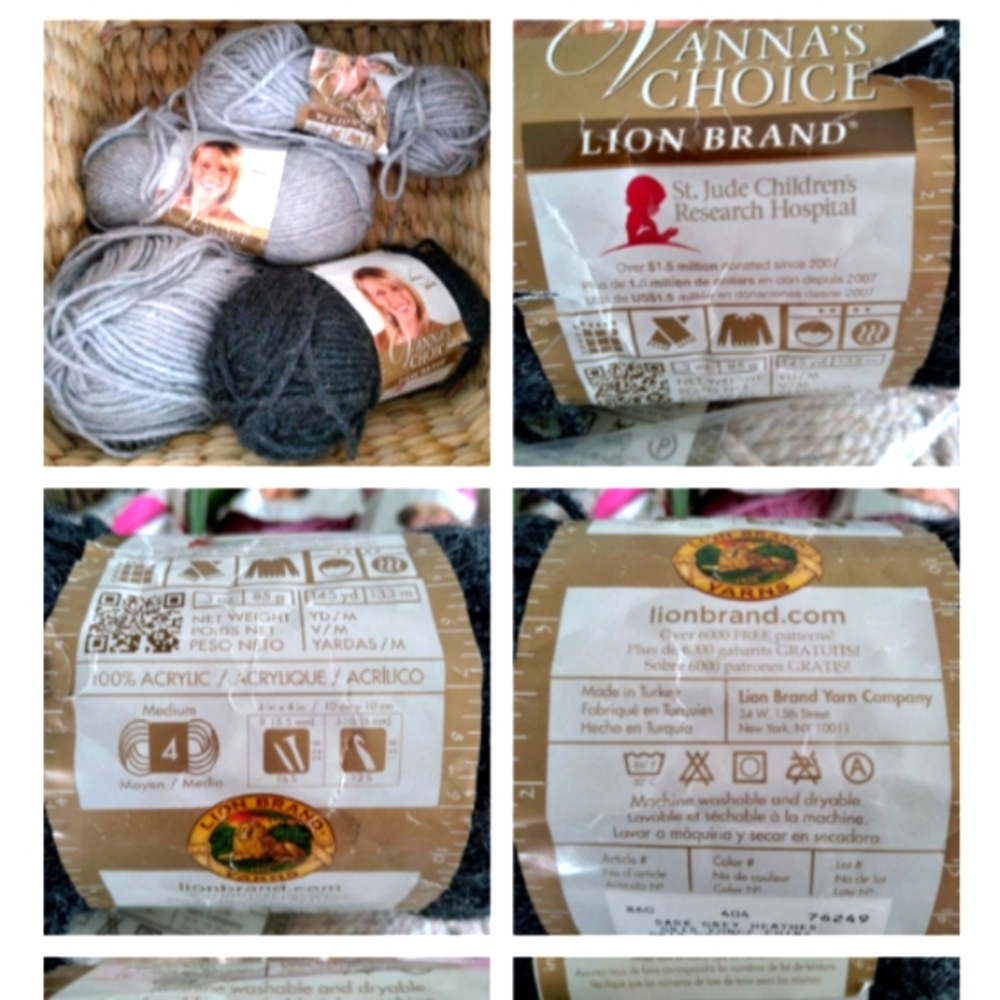 Lot of Vanna's yarn in grays